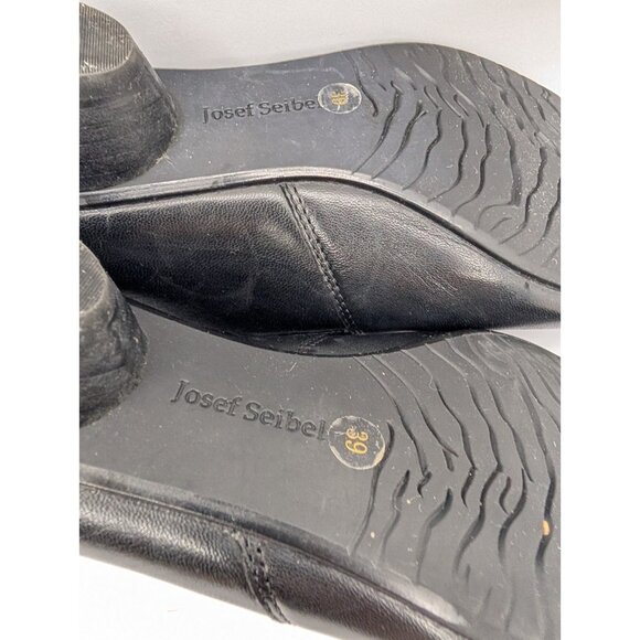 Josef Seibel Tina Clogs Booties Shoes Womens Size 39 US 8-8.5 US Black Leather - Picture 6 of 14